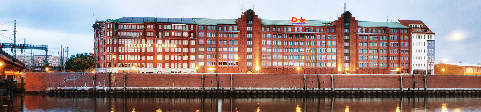 Grafik einer Außenansicht des Dole-Standorts am Stadtdeich 7.